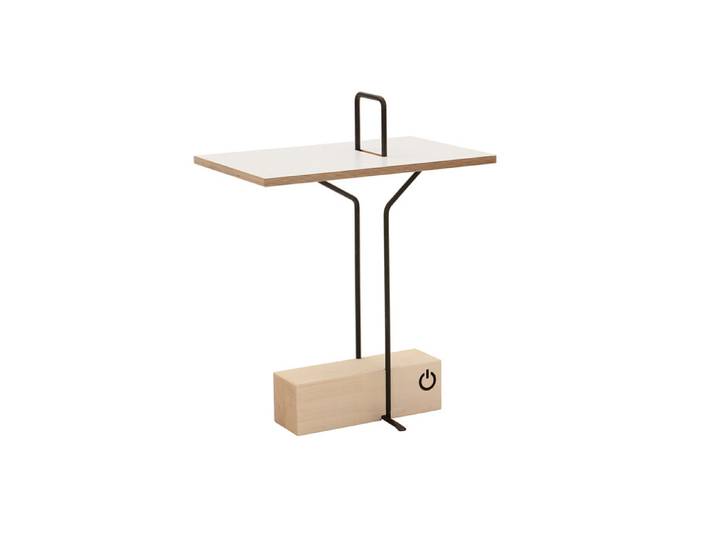Nils Holger Moormann Beistelltisch Abgemahnt Tischplatte FU weiß, Designer Nils Holger Moormann, 47x62x31 cm