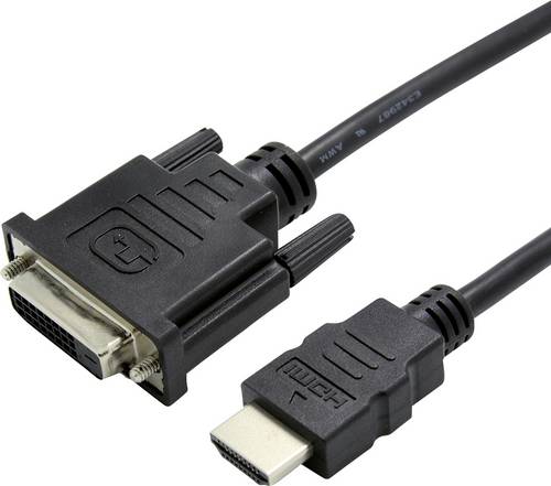Value HDMI / DVI Adapterkabel HDMI-A Stecker, DVI-D 24+1pol. Stecker 0.15 m Schwarz 12.99.3115 HDMI-Kabel