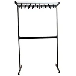 Garderobenständer Pro-line Kleiderständer zweiseitig schwarz mit 38 Haken, freistehend, robust und hochwertig