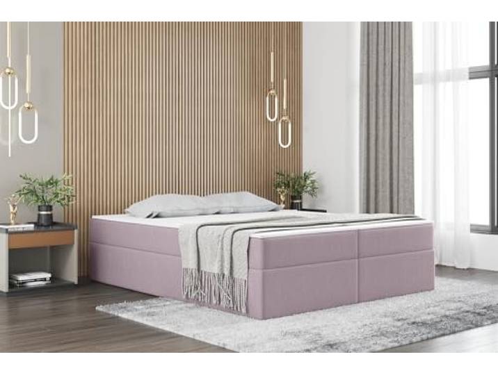 Boxspringbett Dachschräge Bett PRIMA Stoff Soro (Rosa, 180x200 cm)