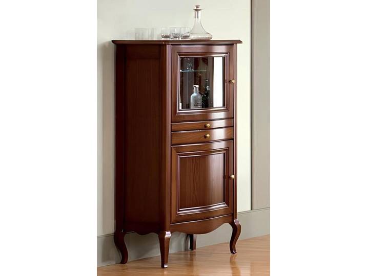 Xlmoebel Kombikommode Echtholz Beistellschrank im rustikalen Landhausstil (1 St., Klassische Bar Vintage Rutikale Bar - Model PR-KB 1-2 L,R), Hergestellt in Europa