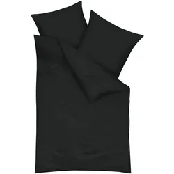 Kaeppel Mako-Satin Bettwäsche Uni 3000/640 schwarz 155x220 cm / 80x80 cm
