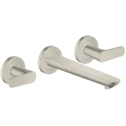 Hansgrohe 3-Loch WTA Wand Unterputz Axor Citterio C mit Auslauf 195 mm edelstahl optik, 49070800 49070800