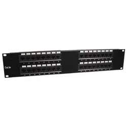 OEM 19-Zoll-2U-UTP-Patchpanel mit 32xRJ45 Cat 5e, Server Zubehör, Schwarz