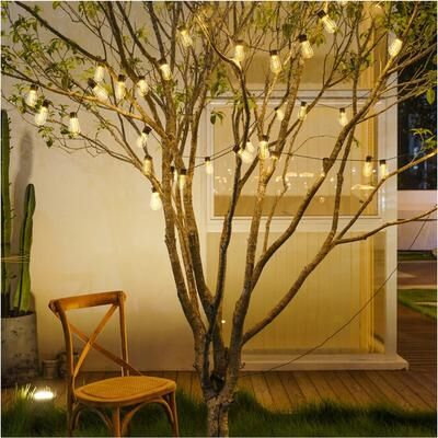 Outdoor Solar Garden Lights """Italian Cafe"" Solar Powered Vintage Edison Bulbs ""Italian Cafe"" Solar Powered Vintage Edison Bulbs"