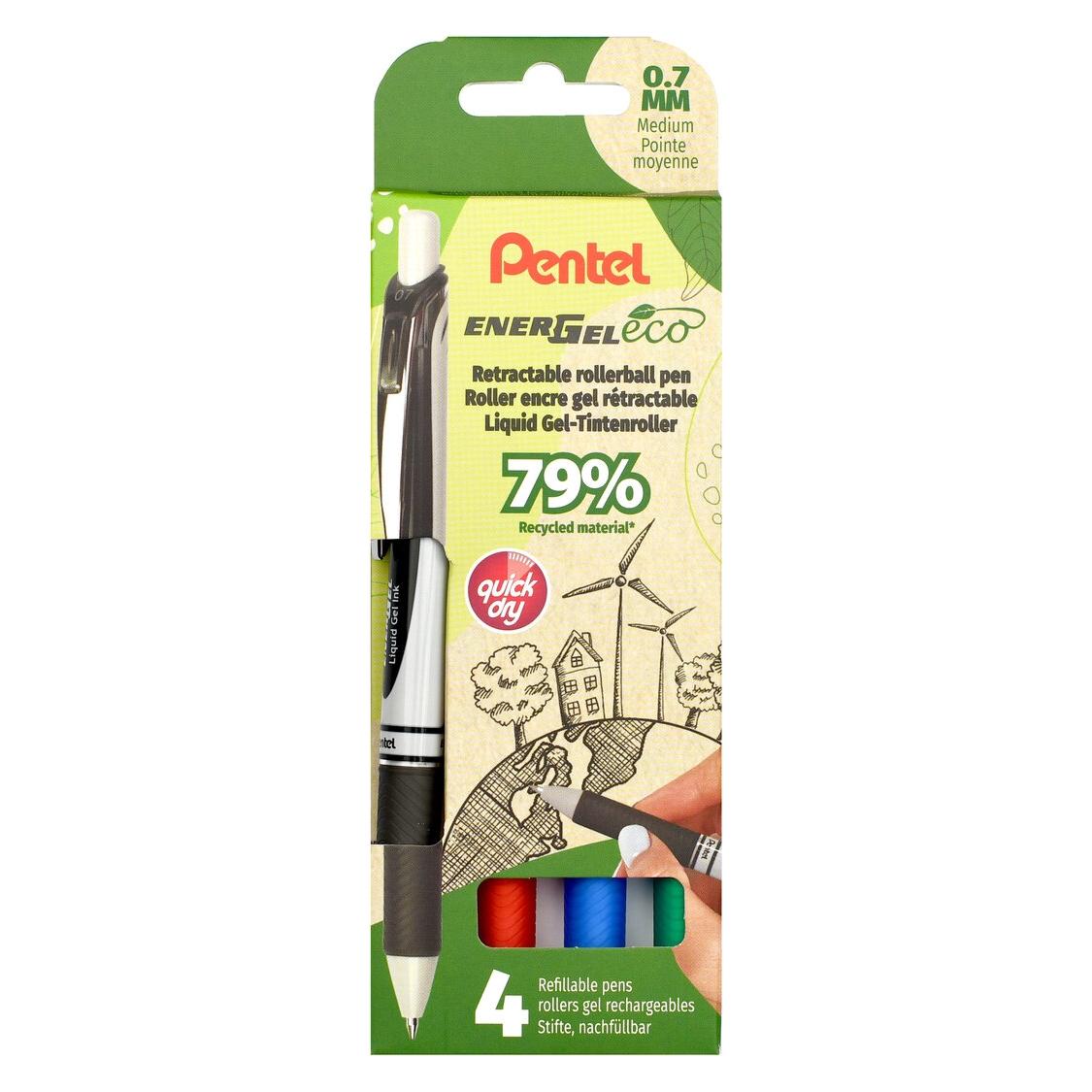 Pentel Gelschreiber 4ST Energel Eco sortiert (4x) (BL77E-4)