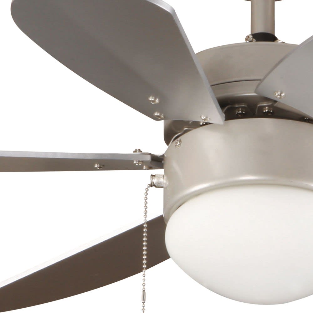 Wonderlamp Ventilador de techo pequeño plateado con luz