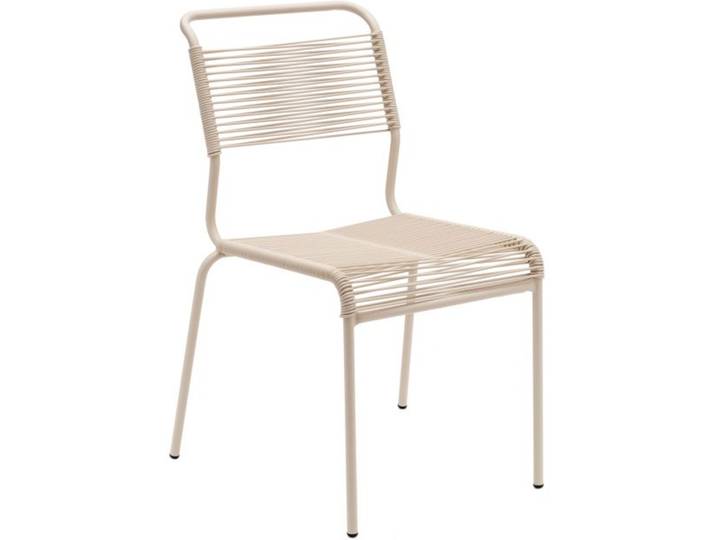 Spaghetti-Stuhl Säntis Schaffner AG pastellsand beige, Designer Schaffner, 56x85x60 cm