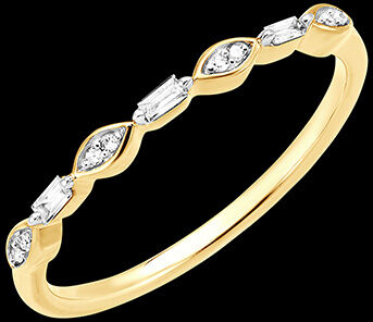 Edenly Ring FraÃ®cheur - Cascade Lumineuse - 18 Karat Gelbgold und Diamanten