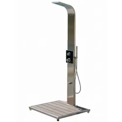 Gartendusche HELENA 2.0 mit WPC Plattform anthrazit V4A
