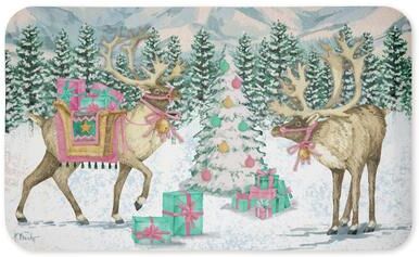 "Stupell Whimsy Holiday Reindeer Printed Anti-Fatigue Floor Mat, design by Paul Brent, 30""x18"""