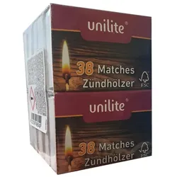 Streichhölzer Zündhölzer Anzündhölzer Holzstreichhölzer 10er Packung je 38