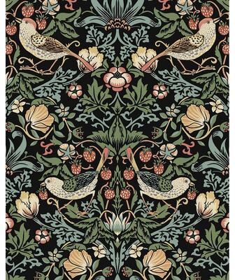 Seabrook Designs Fragaria Garden Pre-Pasted Wallpaper