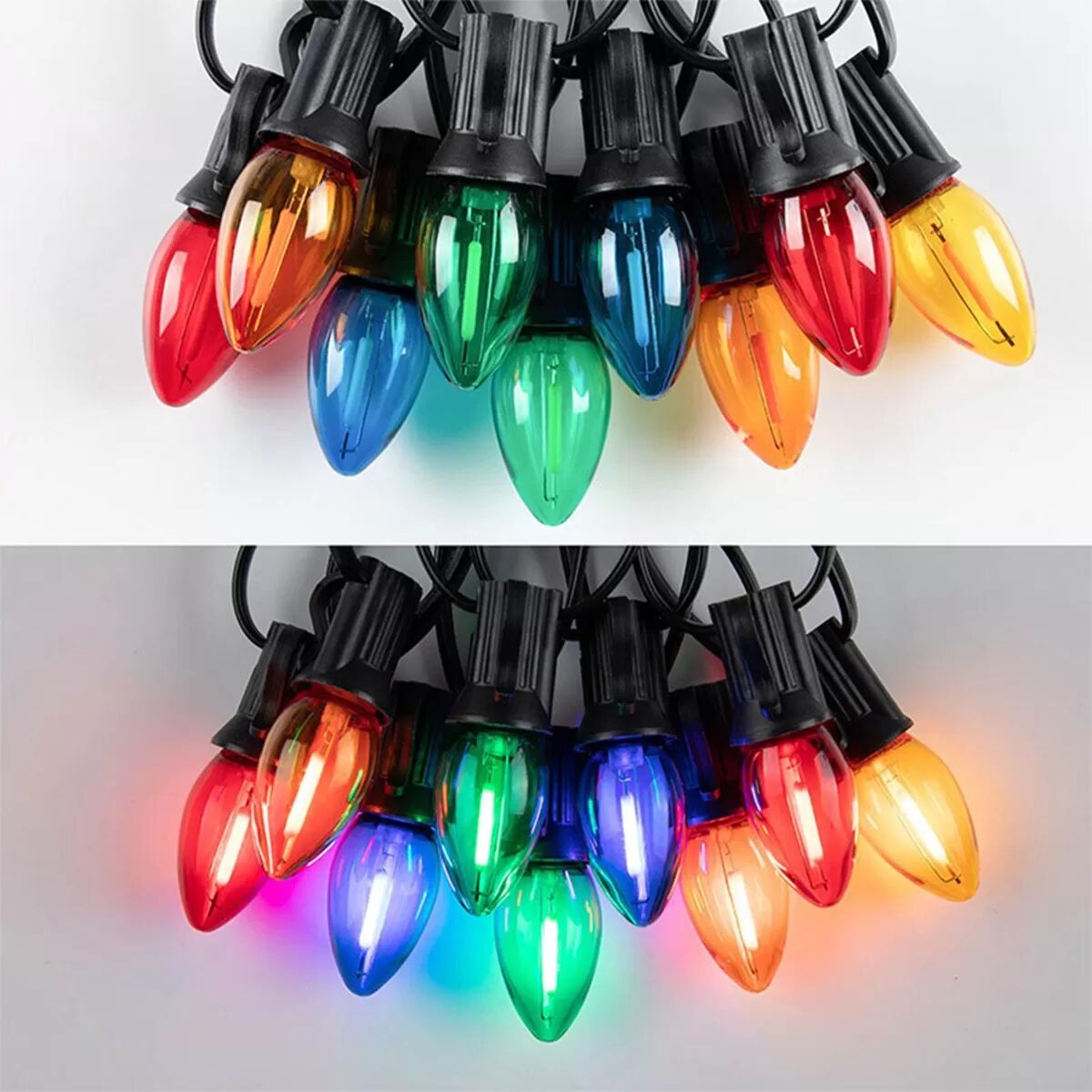 INF 15M 25 LED Weihnachtslichterkette mit 1 Ersatzbirne - Mehrfarbig, Wetterfest