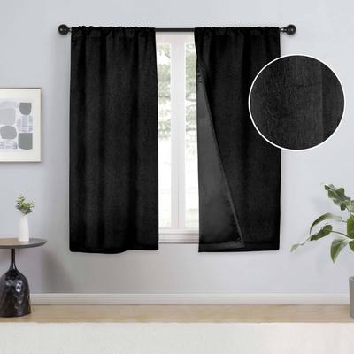 Superior Senna Room Darkening Textured Window Curtain Panels, Set of 2 - Machine Washable Window Coverings