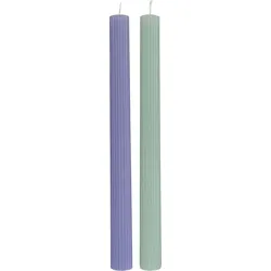 Fleur Kerzen Bleu & Vert, 2 St.