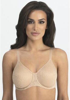 Plus Size Women's Jacqueline Jacquard Minimizer Bra Intimate Apparel by Dominique in Mocha (Size 40 F)