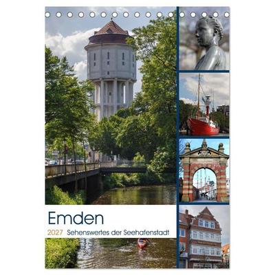 Emden - Sehenswertes der Seehafenstadt (Tischkalender 2027 DIN A5 hoch), CALVENDO Monatskalender