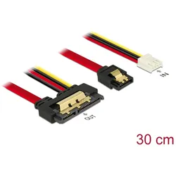 DELOCK SATA-Kabel SATA III + Floppy 4Pin ->22Pin 0.30m Bu/St