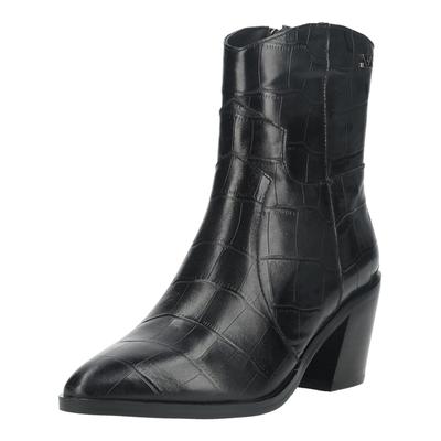 Stiefelette LAZAMANI "Lazamani Stiefelette Leder", Damen, Gr. 40, schwarz, Leder, Schuhe Stiefelette