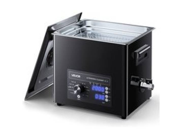 Nettoyeur à Ultrasons 10 L-VEVOR-avec Commande par Bouton-en Inox-avec Panier et Boule de Nettoyage