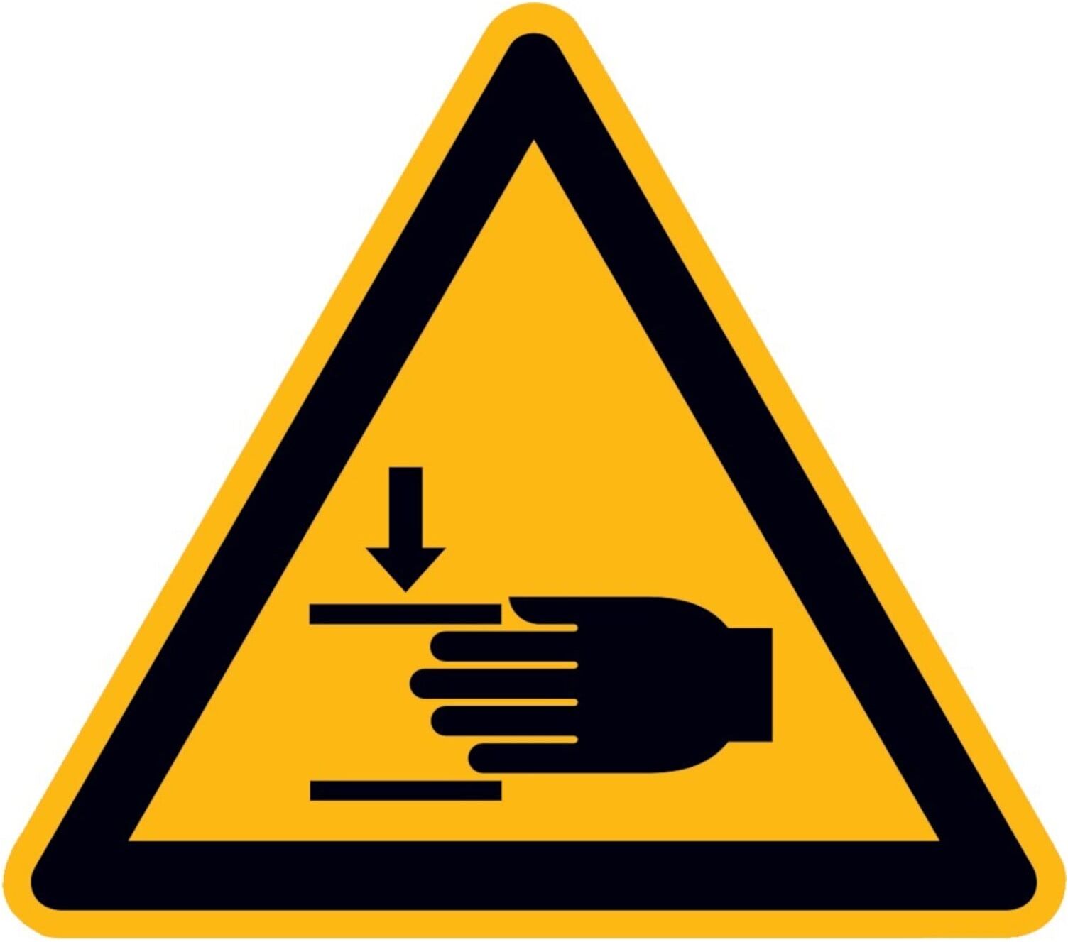 SafetyMarking Warnschild Aluminium SL 100 mm Warnung vor Handverletzungen ; wolk (11.0330)