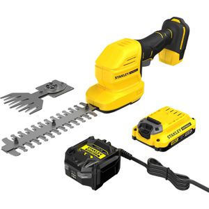 Stanley Grasschere FATMAX V20, STCSS20D1-QW, Akku, 18 V / 2,0 Ah, mit Akku und Ladegerät, Schnittbreite 10 cm
