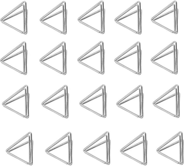 INF Porte-Notes Triangulaires - Lot de 20 - Idéal pour Bureau, Mariage et Décoration Argent