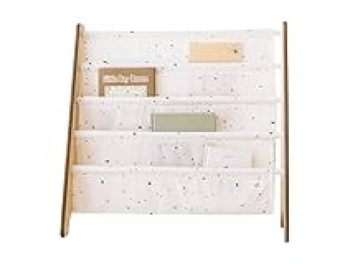 3 Sprouts, Bibliothèque Frontale Montessori pour Enfants, Idéale pour Organiser et Contenir des Livres, Couleur Crème Terrazzo, 61x63x25,4 cm