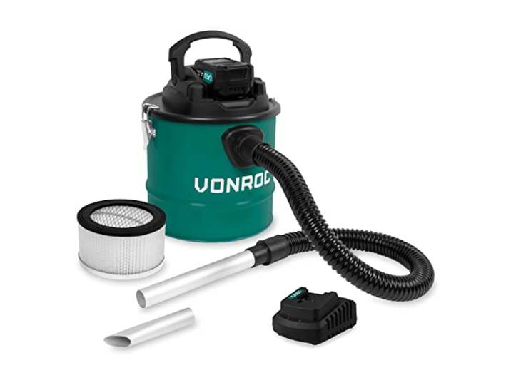 VONROC Aszuiger VPower 20V - 12L tank - HEPA filter - incl. 4.0Ah accu en snellader