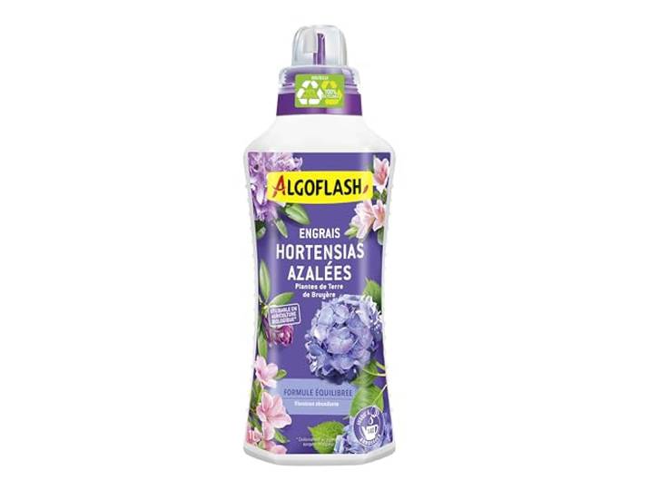 Algoflash Engrais Liquide Hortensias et Plantes de Terre de Bruyère\, Utilisable en Agriculture Biologique - 1 L\, Marron