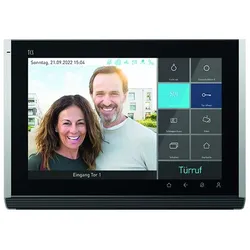 TCS IVW9110-0187 Video Innenstation zum Freisprechen Serie skyline:ten Pro mit 10 Zoll Touchdisplay, Aufputzmontage silber IVW91100187