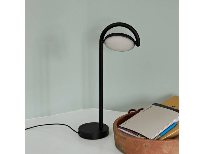 Marselis Lampe de Table Soft black - HAY - Salon / séjour - Design - Métal - Avec abat-jour