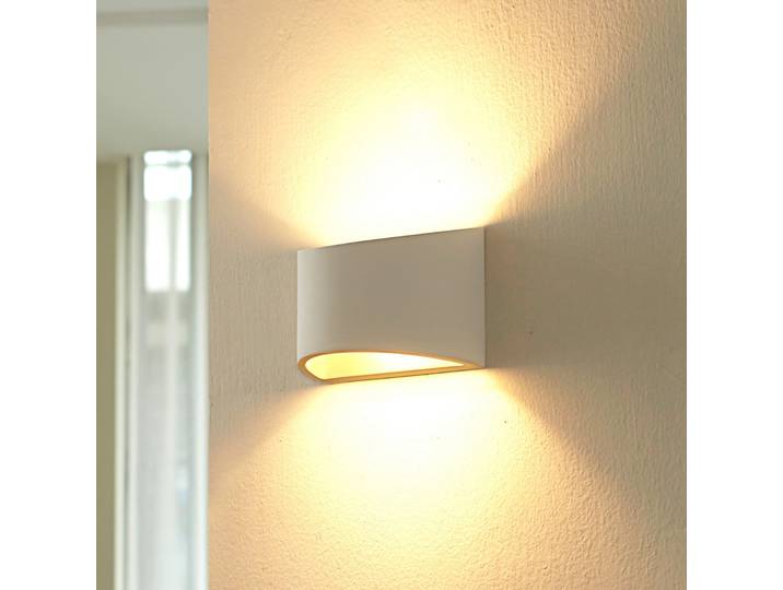 Heiko Wandleuchte White - Lindby - Wohnzimmer - Modern - Gips / Ton
