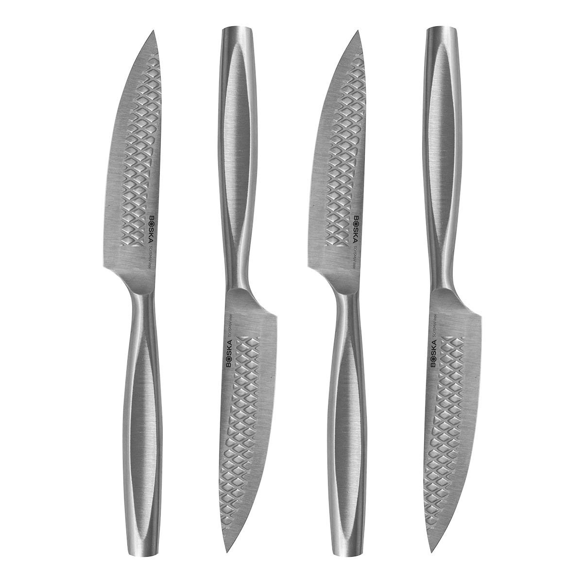 Boska Food Tools Monaco+ Steakmes-set, 4-delig, Roestvrijstaal met anti-aanbaklaag