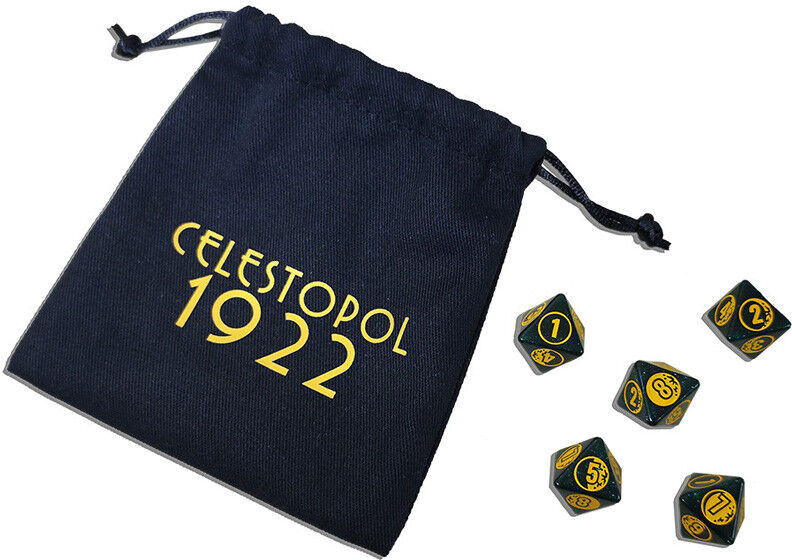 Antre Monde Editions CELESTOPOL 1922 JDR - Set de 5 dés de la Lune