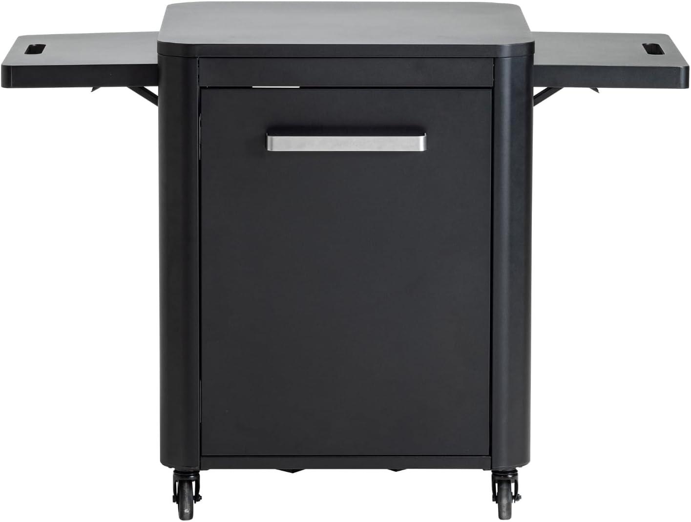 Cozze Outdoor-Gartenschrank mit zwei klappbaren Seitentischen - praktisches Sideboard für den Außenbereich mit Stauraum für Gasflasche und Zubehör