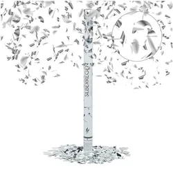 relaxdays Party Popper »Silber« 80 cm silber
