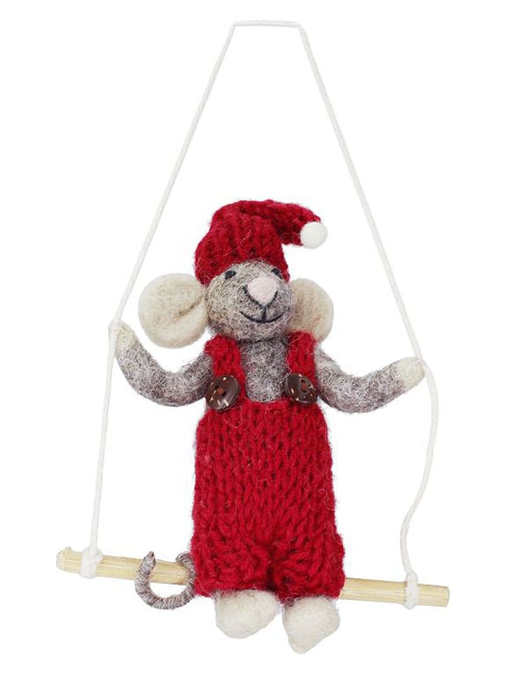 Gry & Sif Dekoanhänger "Girly Mouse" in Rot - (H)12 cm - onesize