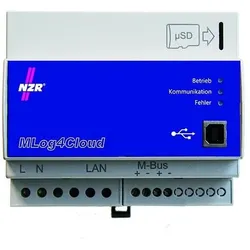 NZR, Energiemessgerät, MLog4Cloud Datenlogger f.die Cloud bis zu 25 M-Bus-Geräte 5025