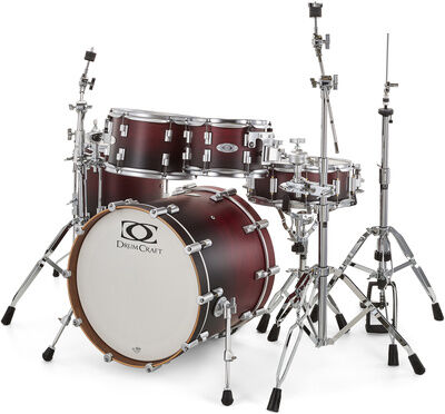 DrumCraft Series 6 Studio Red Fade Black to Red Fade