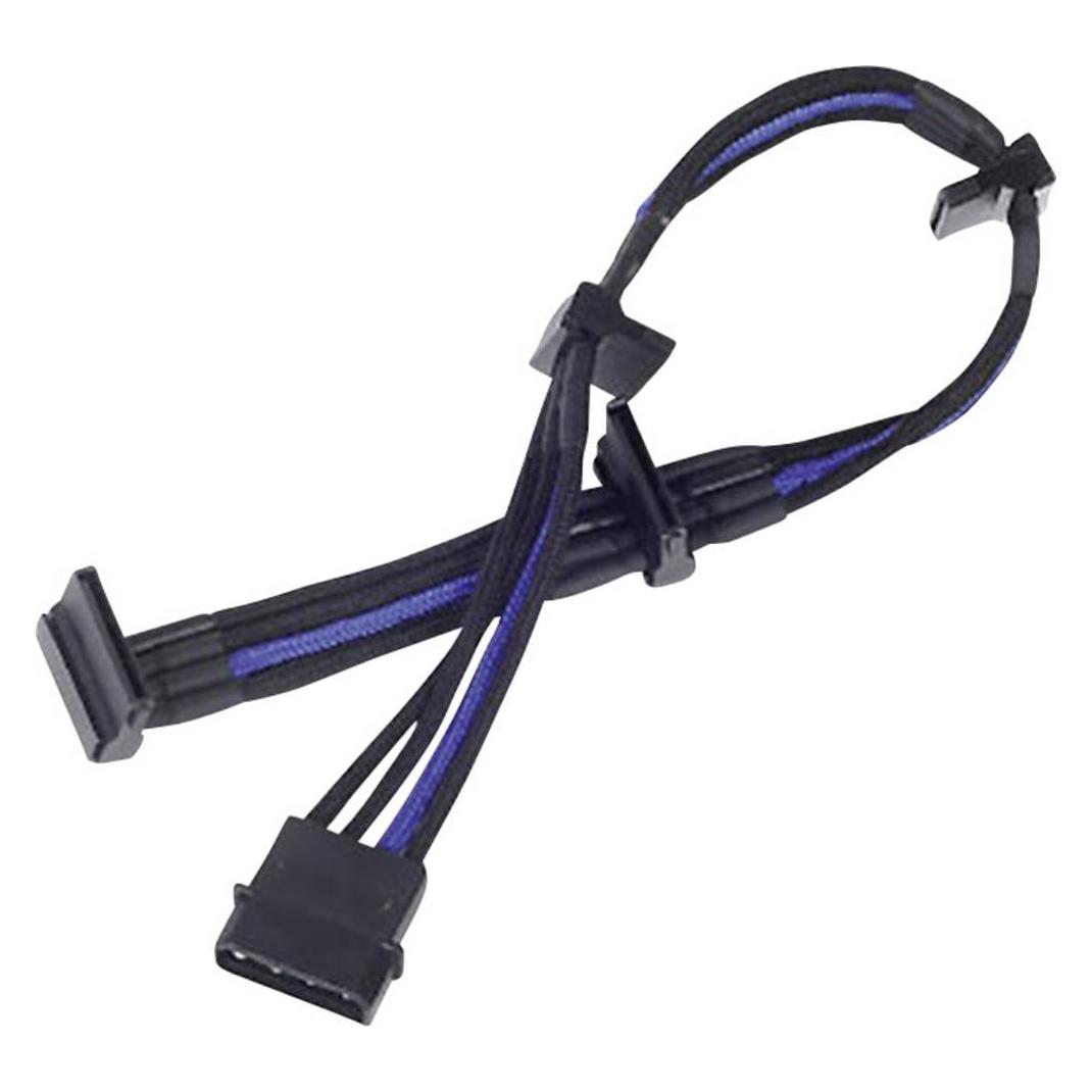 Silverstone 4-Pol-Molex zu 4x SATA Kabel (30 cm, SATA) (SST-PP07-BTSBA)