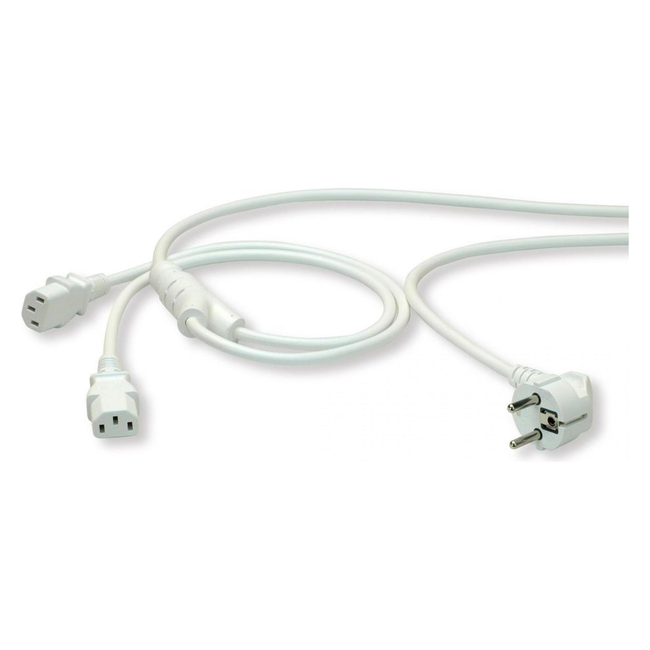 Roline Y-Netzanschlusskabel, 2,0 m (2 m, CEE 7/4, CEE 7/5, CEE 7/7, IEC 60906-1) (19.08.1023)