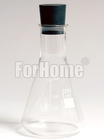 Fiaschetta In Vetro 100ml. Erlenmeyer Per Demo Sapone Dimostrazione Durezza Per