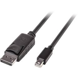 LINDY Mini-DisplayPort / DisplayPort Adapterkabel Mini DisplayPort Stecker, DisplayPort Stecker 5.00 m Schwarz 41648 vergoldete Steckkontakte, 4K UHD