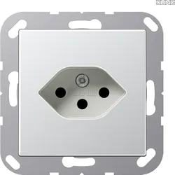 Jung Steckdose alu Schweizer Norm A 1520-13 BF SEV AL