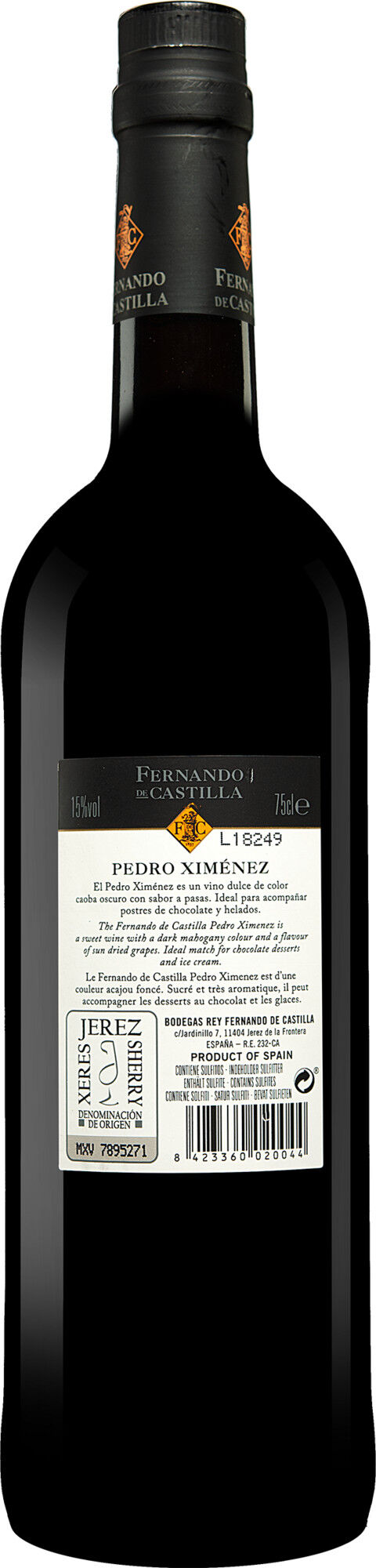Rey Fernando de Castilla Fernando de Castilla Classic Sweet Pedro Ximénez 15% Vol. Sherry Süß aus Spanien