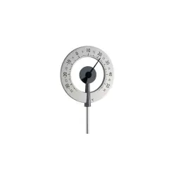 LOLLIPOP Design-Gartenthermometer XXL Outdoor-Thermometer Alu/anthrazit, schwarzer Zeiger