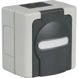 EFB ET-25020 Aufputz-Feuchtraum Leergehäuse, für 2 Keystone Module IP44 Farbe grau ET25020