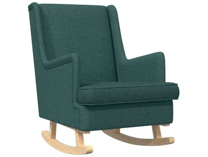 Meuble - Chaise à bascule - Vert - Chaise à bascule Vert foncé 62x80x85 cm tissu_30550